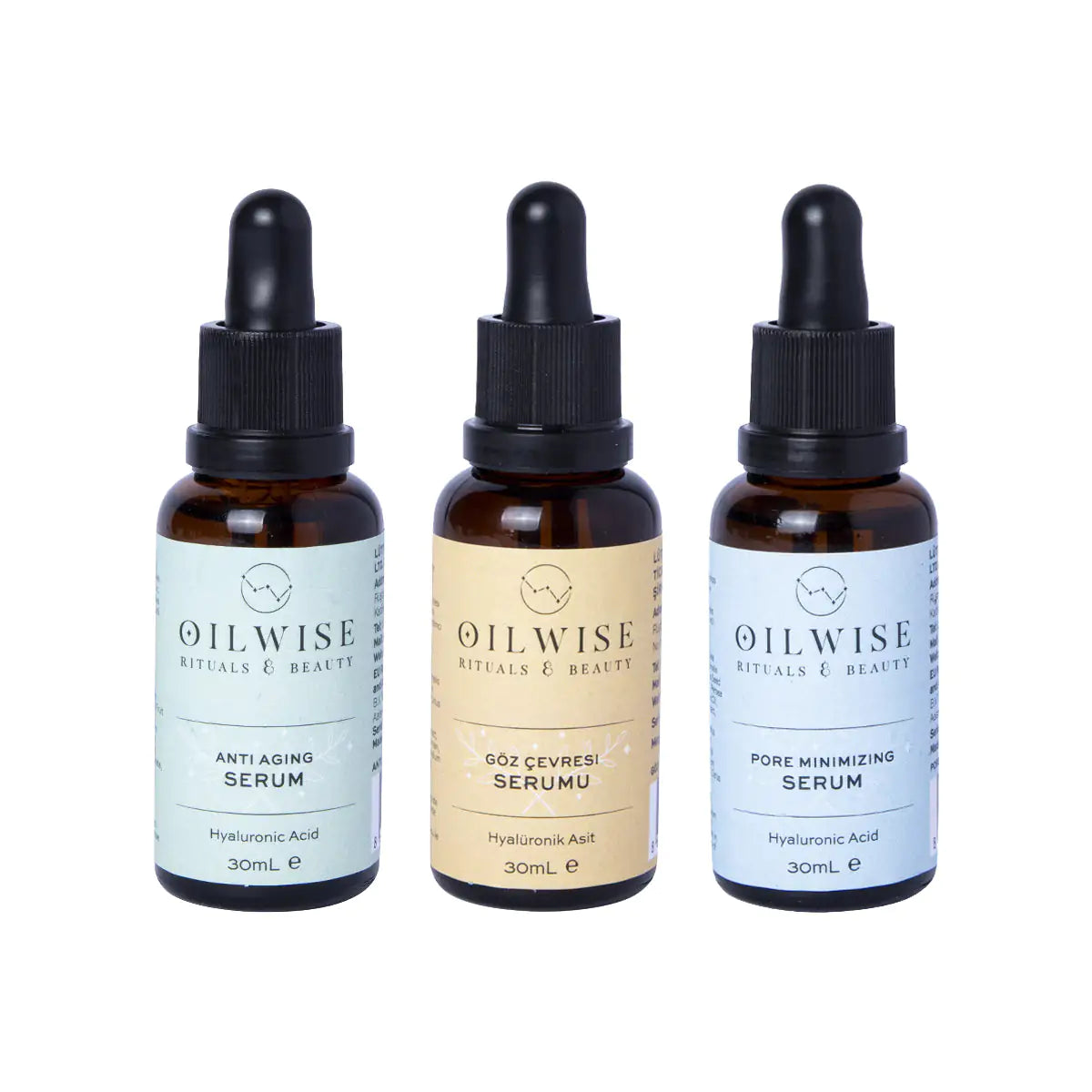 Oilwise Antiaging Serum & Pore Minimizing Serum & Eye Repair Serum Set